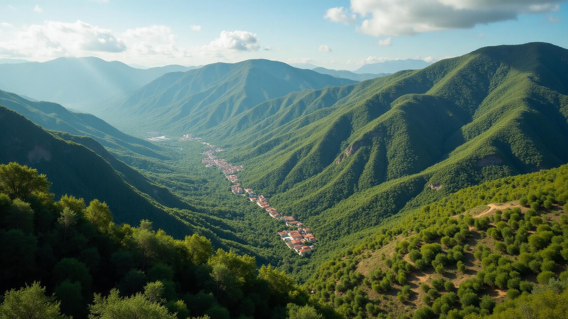 Het groene bergstadje Monchique in de Serra de Monchique